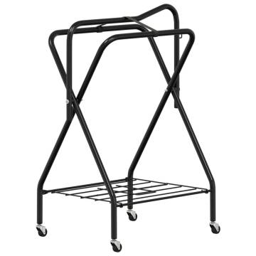 Foldable Saddle Rack | Sturdy Black Iron Construction