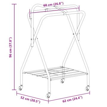 Foldable Saddle Rack | Sturdy Black Iron Construction