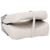 4 Piece Foldable Boat Seat Set with Blue-White Pillow