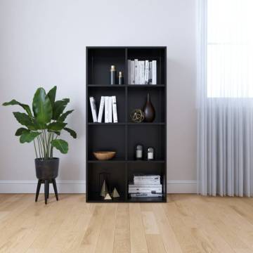 Stylish Black Book Cabinet & Sideboard | 66x30x130 cm