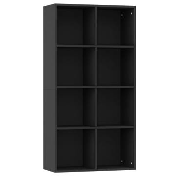 Stylish Black Book Cabinet & Sideboard | 66x30x130 cm