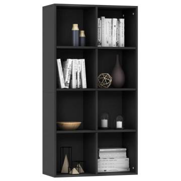 Stylish Black Book Cabinet & Sideboard | 66x30x130 cm