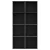 Stylish Black Book Cabinet & Sideboard | 66x30x130 cm