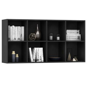 Stylish Black Book Cabinet & Sideboard | 66x30x130 cm