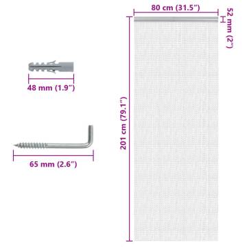 Chain Door Fly Screen 80x201 cm Aluminium - Durable & Easy Access