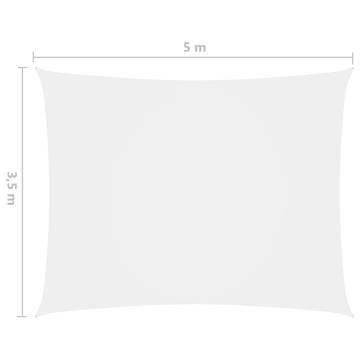 Sunshade Sail Oxford Fabric 3.5x5m - White | HipoMarket