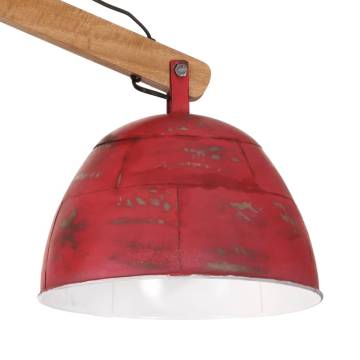 Distressed Red Ceiling Lamp 25W - Unique Industrial Light