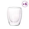 Double Wall Glass Cups 6 pcs 350 ml | Hipo Market