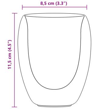 Double Wall Glass Cups 6 pcs 350 ml | Hipo Market