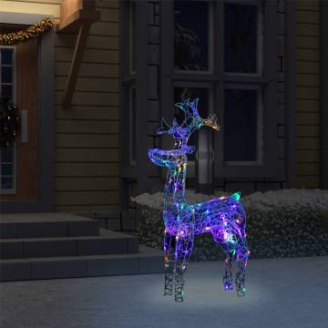 Reindeer Christmas Decoration with 90 LEDs - 60x16x100 cm