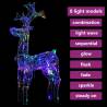 Reindeer Christmas Decoration with 90 LEDs - 60x16x100 cm