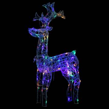 Reindeer Christmas Decoration with 90 LEDs - 60x16x100 cm