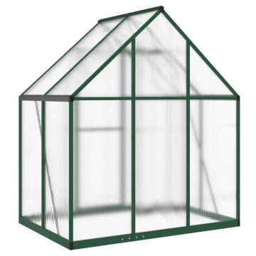 Greenhouse with Base Frame Green 169x114x195 cm Aluminium