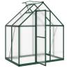 Greenhouse with Base Frame Green 169x114x195 cm Aluminium