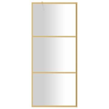 Walk-in Shower Wall with ESG Glass Gold - 90x195 cm