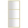 Walk-in Shower Wall with ESG Glass Gold - 90x195 cm