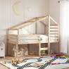 Kids' Bed Roof 188x97x113 cm Solid Wood Pine Colour natural Size 188 x 97 x 113 cm 