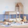 Kids' Bed Roof 55x99x139.5 cm Solid Wood Pine Colour natural Size 55 x 99 x 139.5 cm 