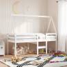 Kids' Bed Roof White 199x80.5x88 cm Solid Wood Pine Colour white Size 199 x 80.5 x 88 cm 