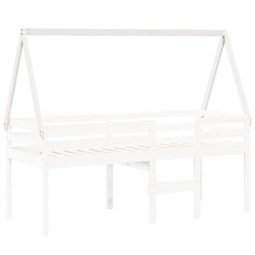 Kids' Bed Roof White - Fun & Durable Solid Pine Design