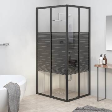 Stripe Shower Cabin ESG 90x70x180 cm - Black | HipoMarket