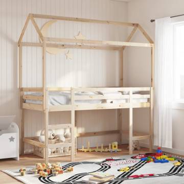 Kids' Bed Roof 217x85.5 cm - Fun Solid Pine Design