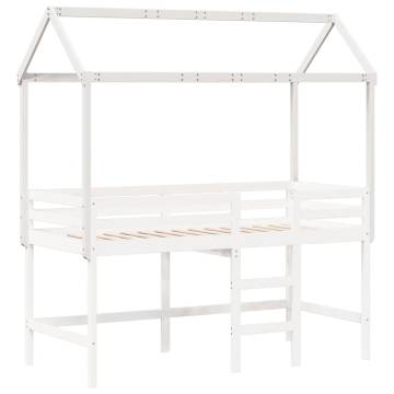 Kids' Bed Roof White - Solid Pine, 207x80.5 cm | Hipomarket