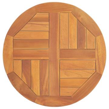 Solid Teak Wood Round Table Top - 50 cm Diameter