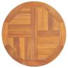 Solid Teak Wood Round Table Top - 50 cm Diameter