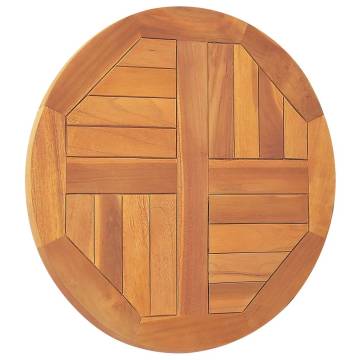 Solid Teak Wood Round Table Top - 50 cm Diameter