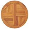 Solid Teak Wood Round Table Top - 50 cm Diameter