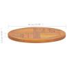 Solid Teak Wood Round Table Top - 50 cm Diameter