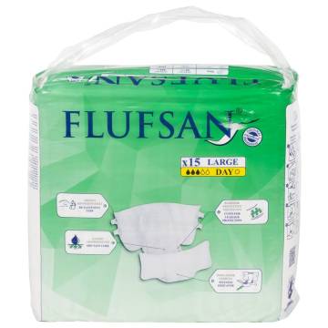 Flufsan Adult Diapers L - 15 pcs | Comfortable & Absorbent