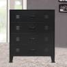 Chest of Drawers Metal Industrial Style 78x40x93 cm Black Colour black Quantity in Package 1 