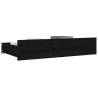 Bed Drawers 4 pcs - Black Solid Pine Wood for Smart Storage