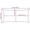 Sunshade Sail 2.5x5m Rectangular Sand 160 g/m² - HDPE