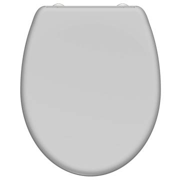 SCHÜTTE Grey Duroplast Toilet Seat - Soft-Close & Quick Release