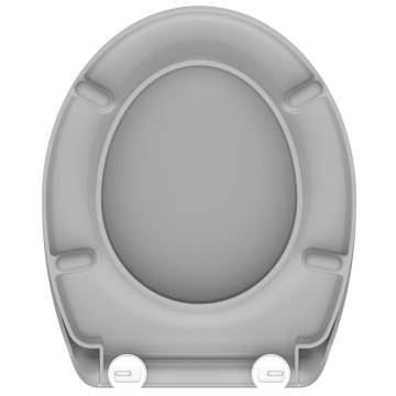 SCHÜTTE Grey Duroplast Toilet Seat - Soft-Close & Quick Release