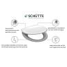 SCHÜTTE Grey Duroplast Toilet Seat - Soft-Close & Quick Release