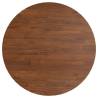 Round Table Top Dark Brown Ø60cm - Solid Oak Wood