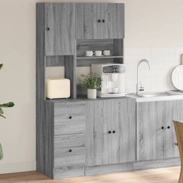 Kitchen Cabinet Grey Sonoma - 95x50x180 cm Engineered Wood