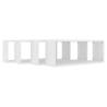 Stylish White Wall Cube Shelf Set - 4 pcs 60x15x23 cm