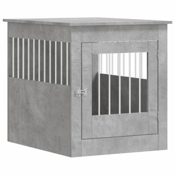 Dog Crate Furniture Concrete Grey - Stylish & Functional