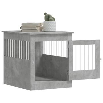 Dog Crate Furniture Concrete Grey - Stylish & Functional