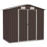 Garden Shed Brown 205x129x183 cm Galvanised Steel Colour brown Quantity in Package 1 