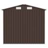 Brown Garden Shed 205x129x183 cm | Galvanised Steel Storage