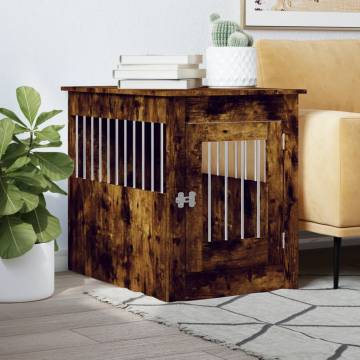 Dog Crate Furniture in Smoked Oak - Stylish & Functional