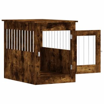 Dog Crate Furniture in Smoked Oak - Stylish & Functional