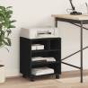 Black Printer Stand with Wheels - 41x32x48 cm | HipoMarket