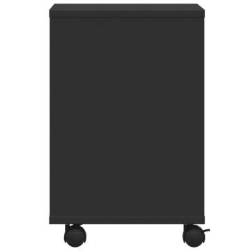 Black Printer Stand with Wheels - 41x32x48 cm | HipoMarket